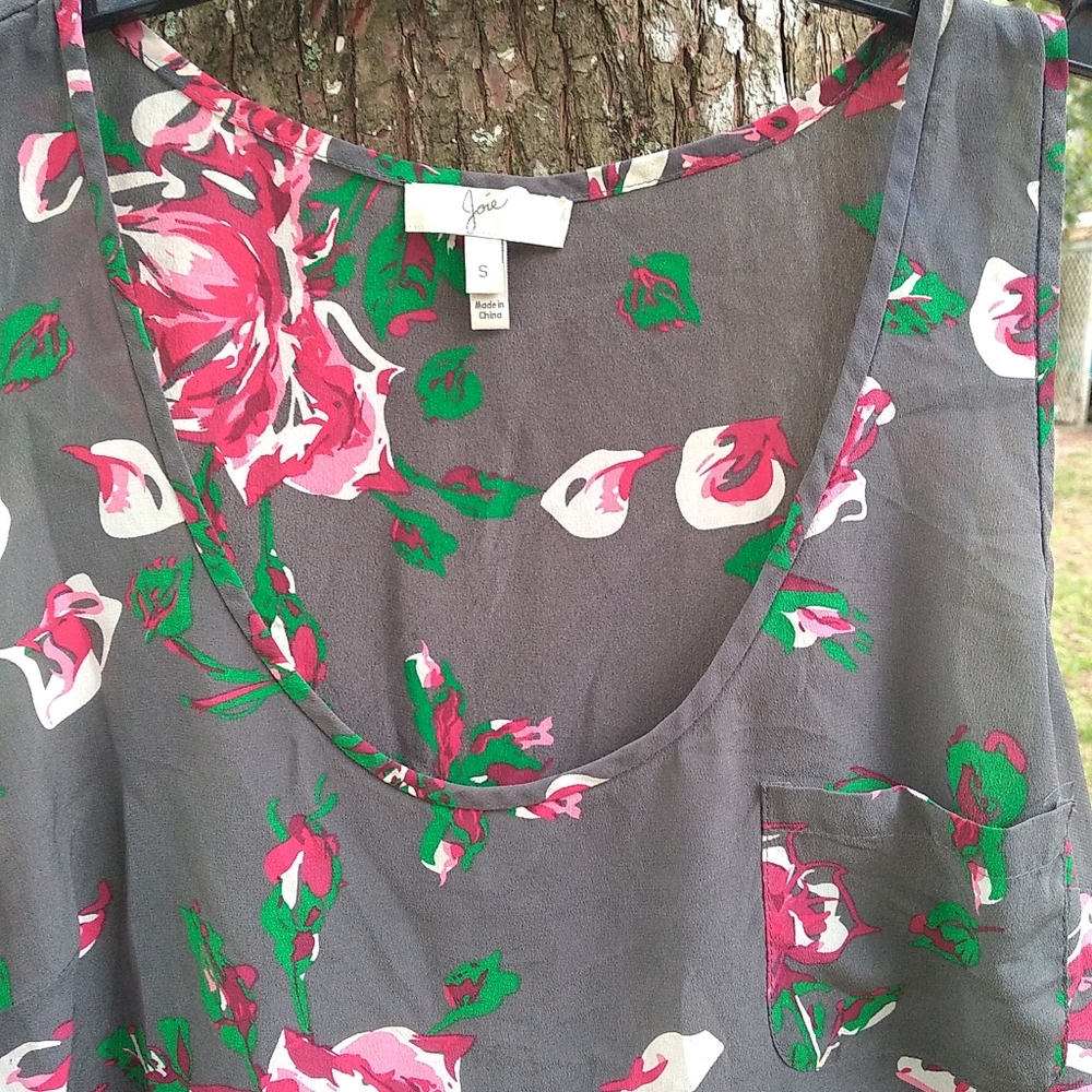 Joie Silk pocket blouse size small - Picture 2 of 4